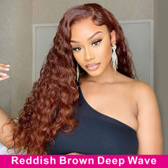 Reddish Brown #33 Deep Wave Human Hair Wigs