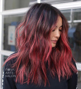 Raspberry Red Wigs 100% Real Human Hair for Caucasian Women