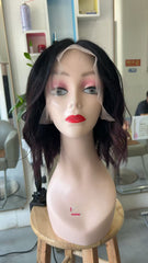 MEBARY Beginner-Friendly Burgundy Lace Front Wig ¨C 100% Human Hair Glueless Wig for White Women, Lightweight & Comfortable for Daily Wear