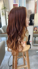 MEBARY Platinum Blonde with Ash Brown Roots Lace Front Human Hair Wig for White Women