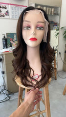 MEBARY Soft Chocolate Brown Body Wave Lace Front Wig – 100% Human Hair Wig for White Women