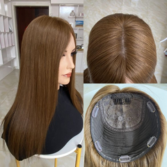 Mebary 9x9 Inches Silk Base Virgin Human Hair Topper