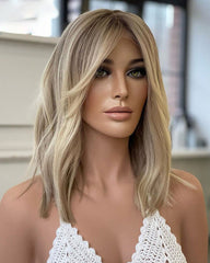 Mebary Ombre Blonde Lace Frontal Wig for White Women 100% Human Hair