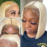 Short 613 Blonde Bob Wig With Baby Hair Human Hair Wigs