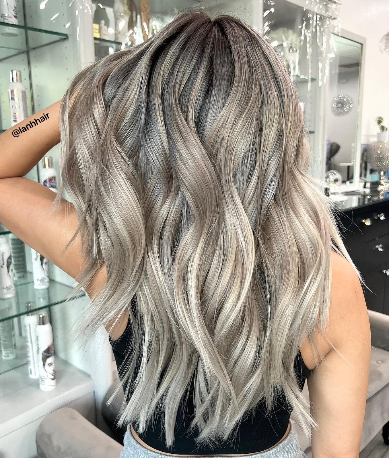 Medium Ash Blonde Wigs with Frosted Ends 100% Real Human Hair for Caucasian Women