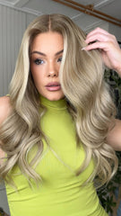 Mebary Pale Blonde Highlights Wigs 13x6 Full Lace Wigs for Caucasian