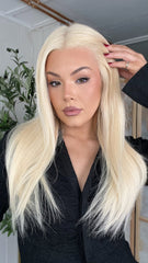 Mebary #613 Blonde Lace Frontal Wigs Human Hair for Caucasian Women