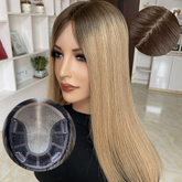 Mebary 6.5x7 Inches Mono Base Virgin Human Hair Topper