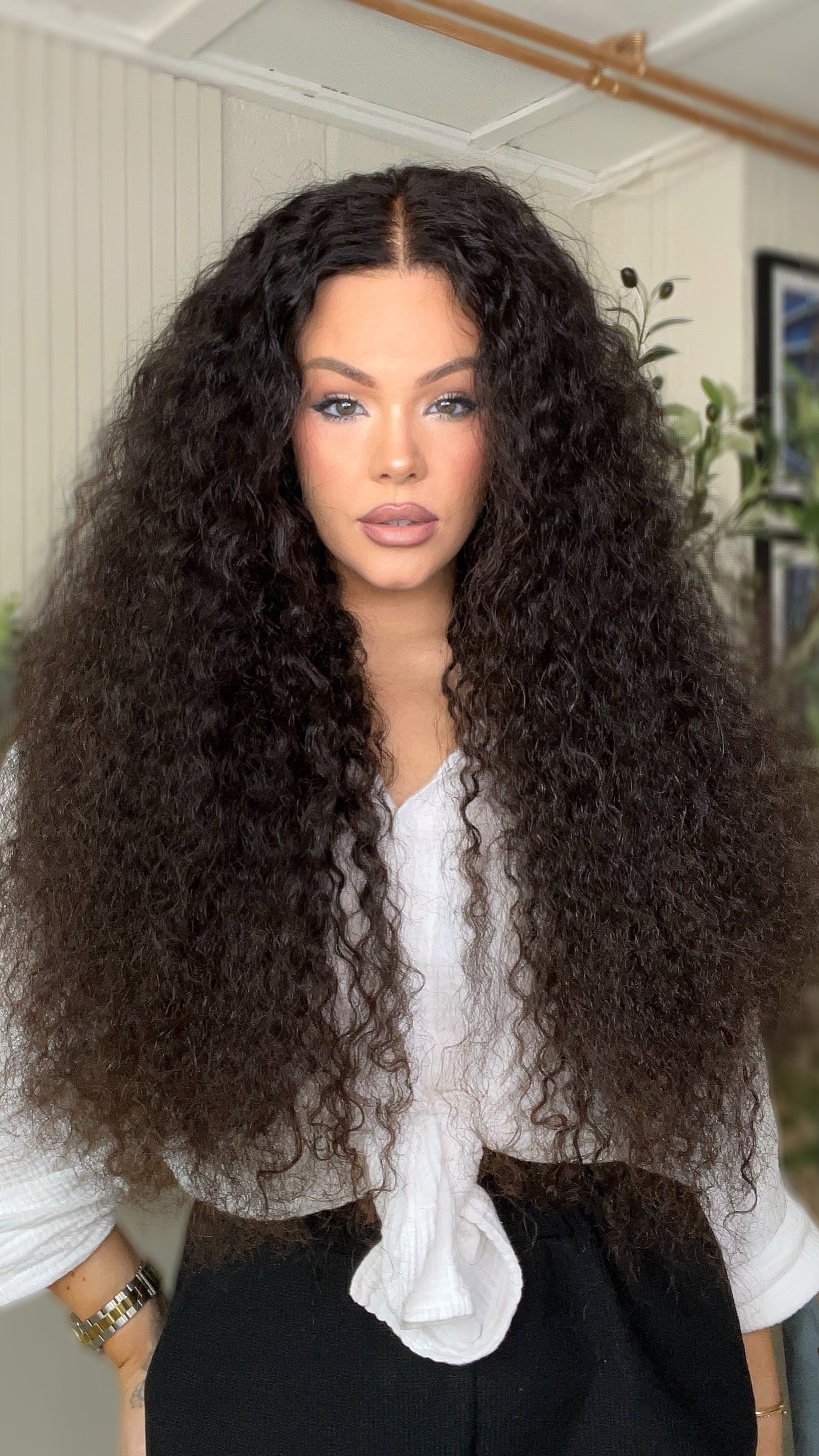 Deep Wave Curly Wigs 100% Real Human Hair for Caucasian 180% Density