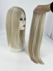 Mebary 5.5x6.5 Mono Top Highlight Human Hair Topper For Hair Loss
