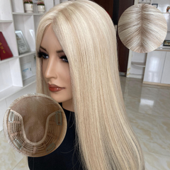 Mebary 6.5x7 Inches Silk Base Virgin Human Hair Topper
