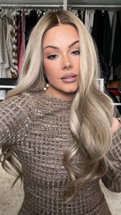 Mebary Golden Brown Wigs 100% Real Human Hair for Caucasian