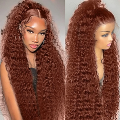 Reddish Brown #33 Deep Wave Human Hair Wigs