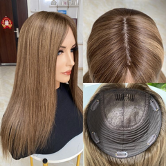 Mebary 9x9 Inches Silk Base Virgin Human Hair Topper