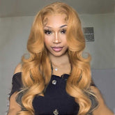 Honey Blonde #27 Highlight Body Wave Human Hair Wigs