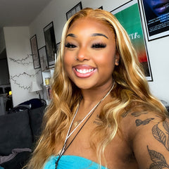 Blonde Highlight p30/613 Colored Wigs 100% Human Hair