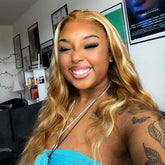 Blonde Highlight p30/613 Colored Wigs 100% Human Hair