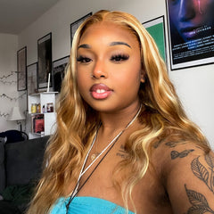 Blonde Highlight p30/613 Colored Wigs 100% Human Hair