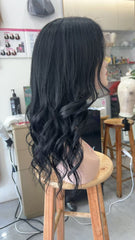 MEBARY Natural Deep Black Human Hair Lace Wigs for Black Women