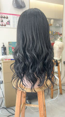 MEBARY Natural Deep Black Human Hair Lace Wigs for Black Women