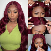 Ready Go Wig Body Wave 99j Human Hair Wigs Pre Plucked with Baby Hair