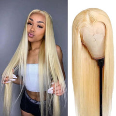 613 Blonde Hair Straight Brazilian Virgin Human Hair Wigs