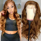 #30 Auburn Lace Front Wigs Body Wave Virgin Human Hair Wigs