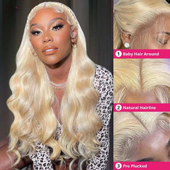 613 Blonde Hair 13x4 HD Lace Front Human Hair Wigs Body Wave