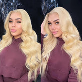 613 Light Blonde Hair Body Wave Brazilian Virgin Human Hair Wigs