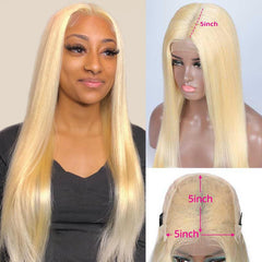 613 Blonde Hair Straight Brazilian Virgin Human Hair Wigs