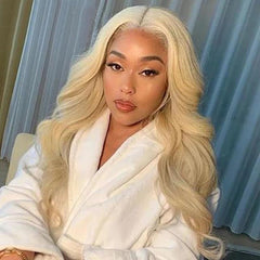 613 Light Blonde Hair Body Wave Brazilian Virgin Human Hair Wigs
