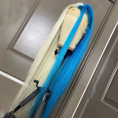 Split Color Lace Front Wig 100% Human Hair Wig