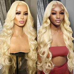 613 Light Blonde Hair Body Wave Brazilian Virgin Human Hair Wigs