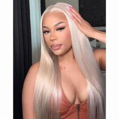 Ash Blonde Hair Wig 100% Human Hair