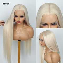 White HD Lace Wigs Bone Straight Human Hair Wigs