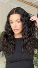 Mebary Water Wave Wigs 100% Real Human Hair for Caucasian 180% Density