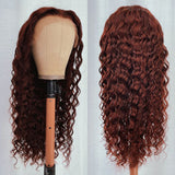 Reddish Brown #33 Deep Wave Human  Hair Wigs