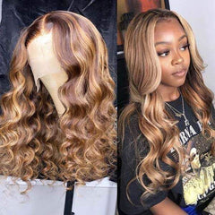 Body Wave Highlight p4/27 Wig 100% Virgin Human Hair Wig