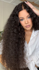 Mebary Deep Curly 13x6 Lace Front Wigs Human Hair for Caucasian