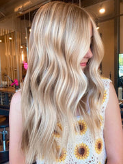 Lived-In Blonde Wigs 100% Real Human Hair for Caucasian | Free Shipping