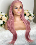 Fairy Pink Color Human Hair Wigs for Women