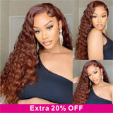 Reddish Brown #33 Deep Wave Human  Hair Wigs