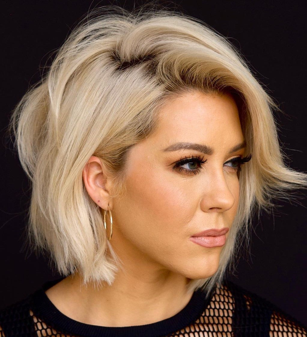 Soft Butter Blonde Bob Wigs 100% Real Human Hair for Caucasian | Free Shipping