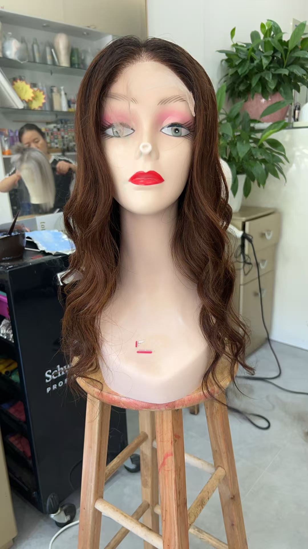 MEBARY Lace Front Human Hair Wig for White Women ¨C Dark Brown with Soft Waves, Glueless Natural Hairline