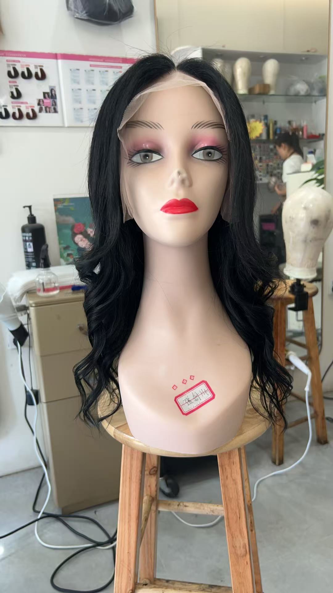 MEBARY Lace Front Human Hair Wig for White Women ¨C Natural Black Body Wave