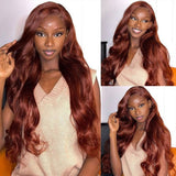 #33 Reddish Brown Body Wave Wigs Human Hair