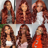 #33 Reddish Brown Body Wave Wigs Human Hair