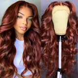 #33 Reddish Brown Body Wave Wigs Human Hair