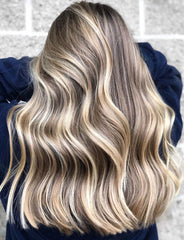 Natural Highlights for Bronde Wigs 100% Real Human Hair for Caucasian | Free Shipping