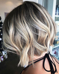 Shadow Root and Balayage Wigs for Women Caucasian 100% Human Hair